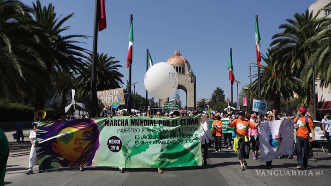 Marchan en México por acuerdo global en COP21 y aprobación de ley energética