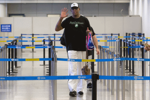 $!Llega Dennis Rodman a Corea del Norte con la intención de "abrir la puerta" al diálogo