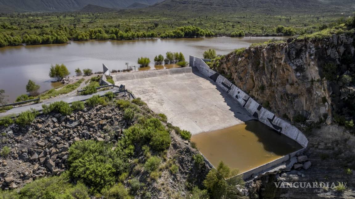 Elevan lluvias al 100% el nivel de la presa Palo Blanco en Ramos Arizpe