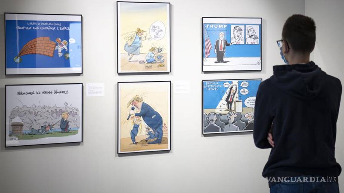 $!Ridiculizan la reelección de Donald Trump en la exposición "Se perfila para la Casa Blanca" (fotos)