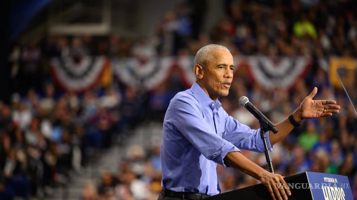 $!El expresidente estadounidense Barack Obama da un discurso en un evento de campaña para Kamala Harris en en Pittsburgh, Pensilvania.