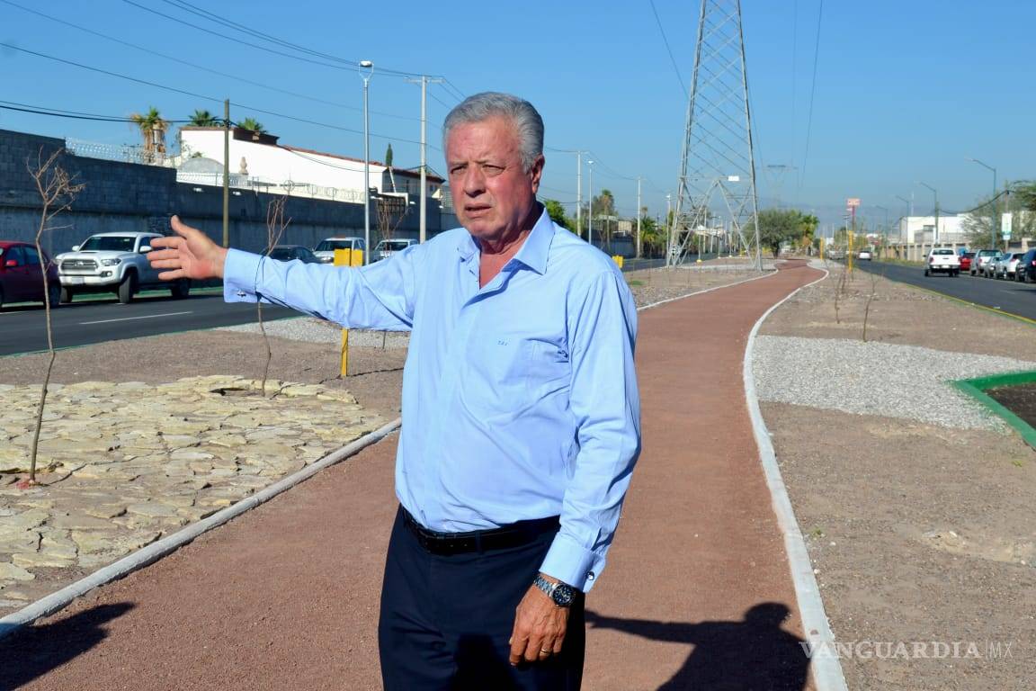 $!Entrega Jorge Zermeño trotapista y ciclovía sobre bulevar Las Quintas