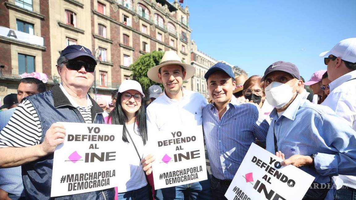 $!De marcha a “pasarela” de políticos, ¿quiénes acudieron a la marcha del INE?