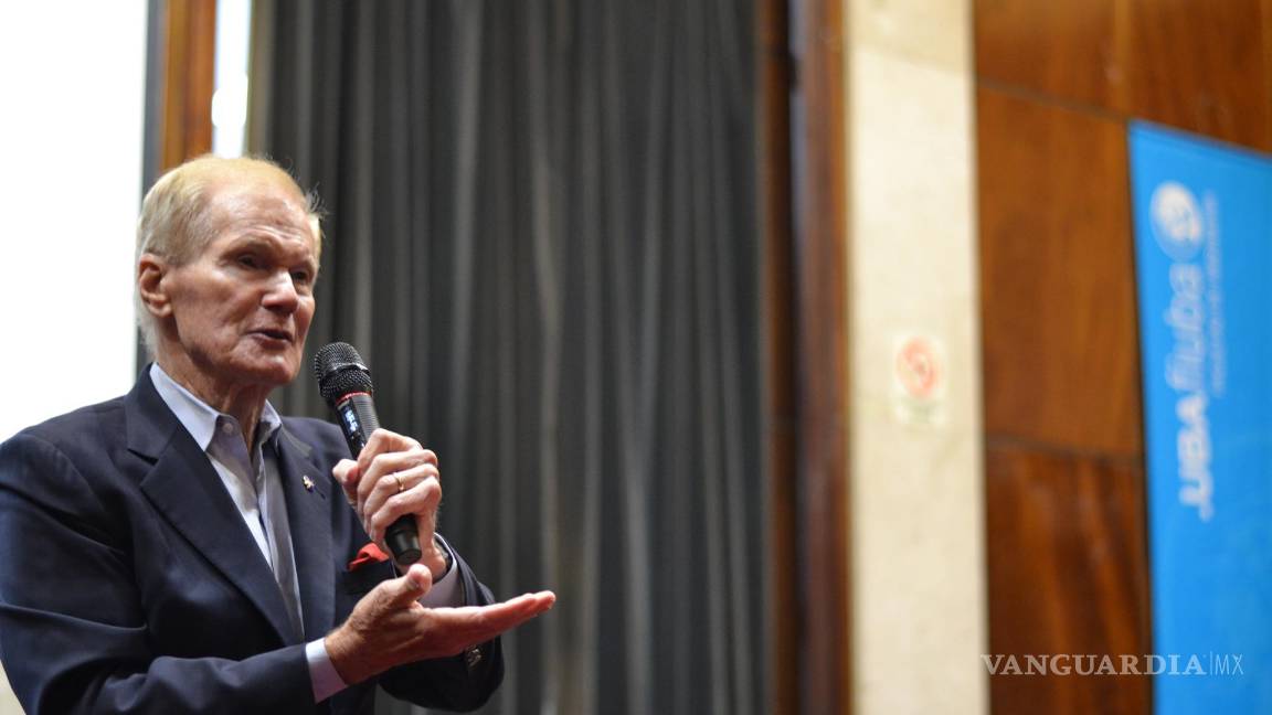 $!El administrador de la NASA, Bill Nelson, charla ante alumnos y autoridades de la institución universitaria y del Ministerio de Ciencia, Tecnología e Innovación.