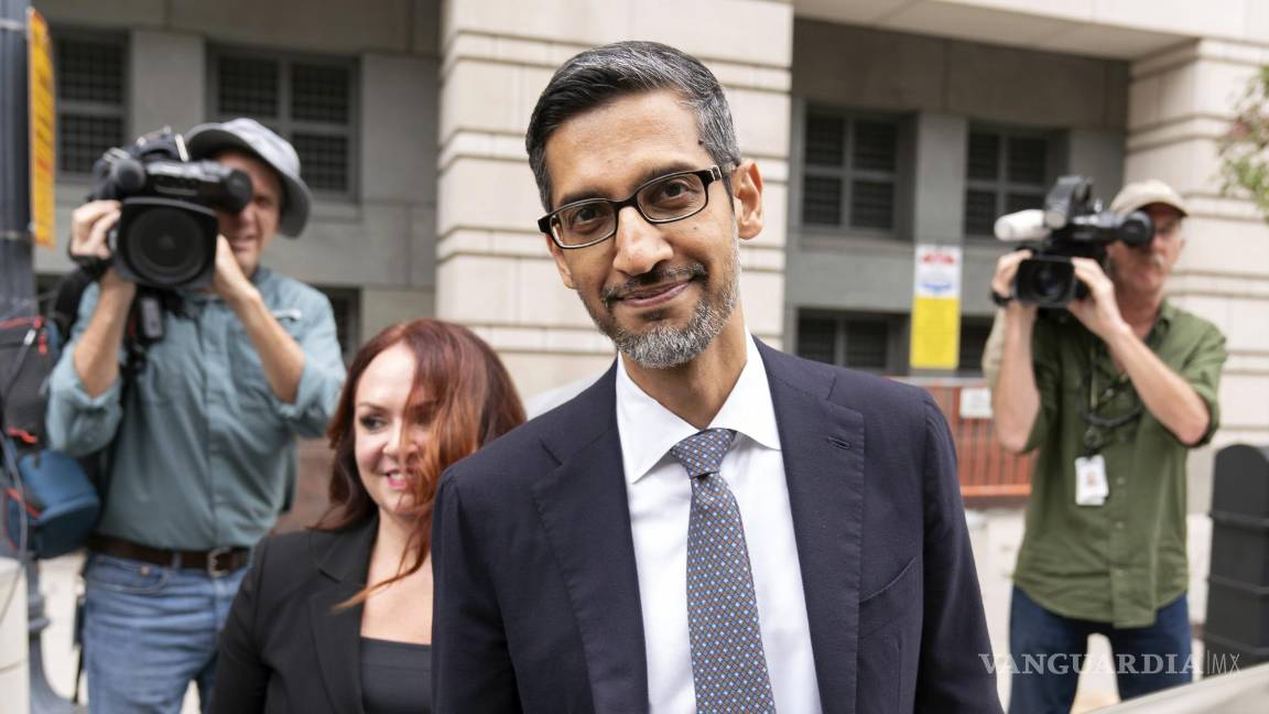 $!Imagen de Sundar Pichai, CEO de Google, durante una de sus asistencias a las audiencias que enfrenta la empresa, en octubre del 2023.
