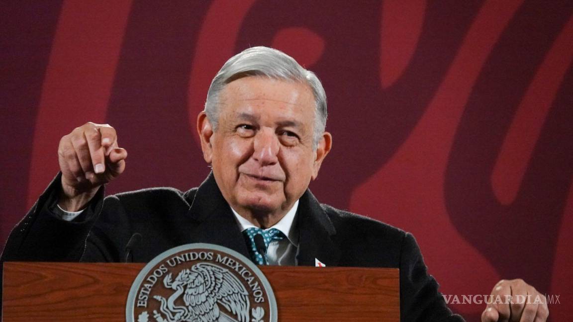 $!Andrés Manuel López Obrador, presidente de México, durante la conferencia de prensa desde Palacio Nacional.