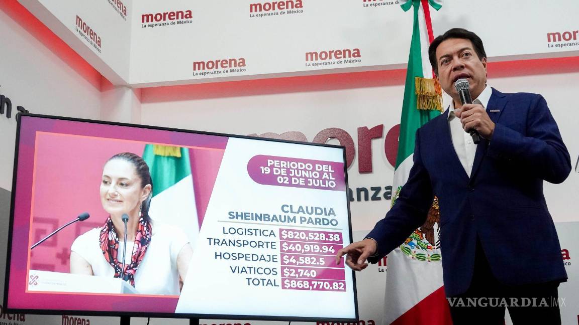 $!Mario Delgado, presidente nacional de Morena, expuso los gastos justificados de Claudia Sheinbaum.