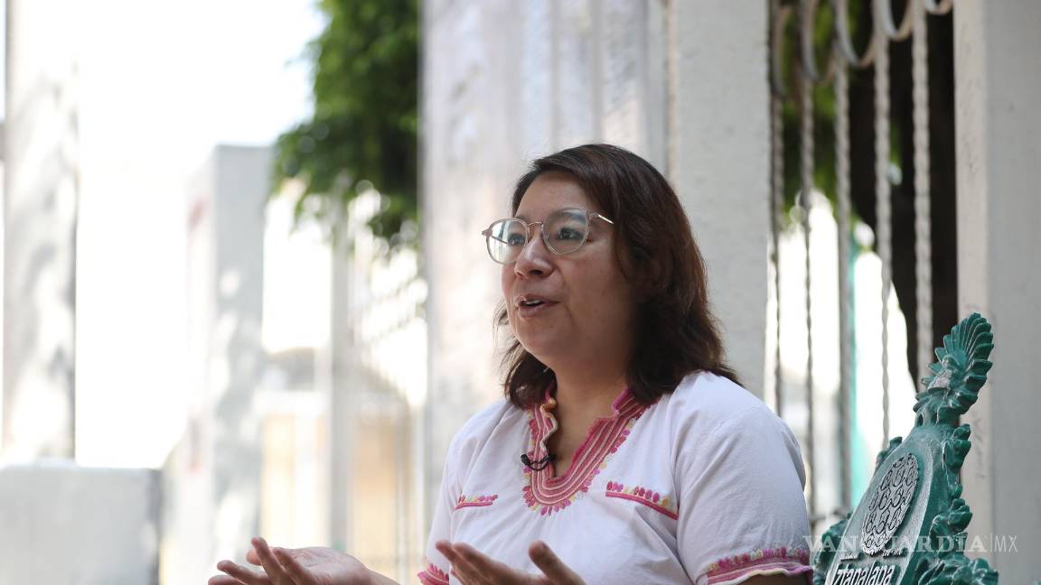 $!Angélica Juárez, habla durante la entrevista con la Agencia EFE en Ciudad de México (México).