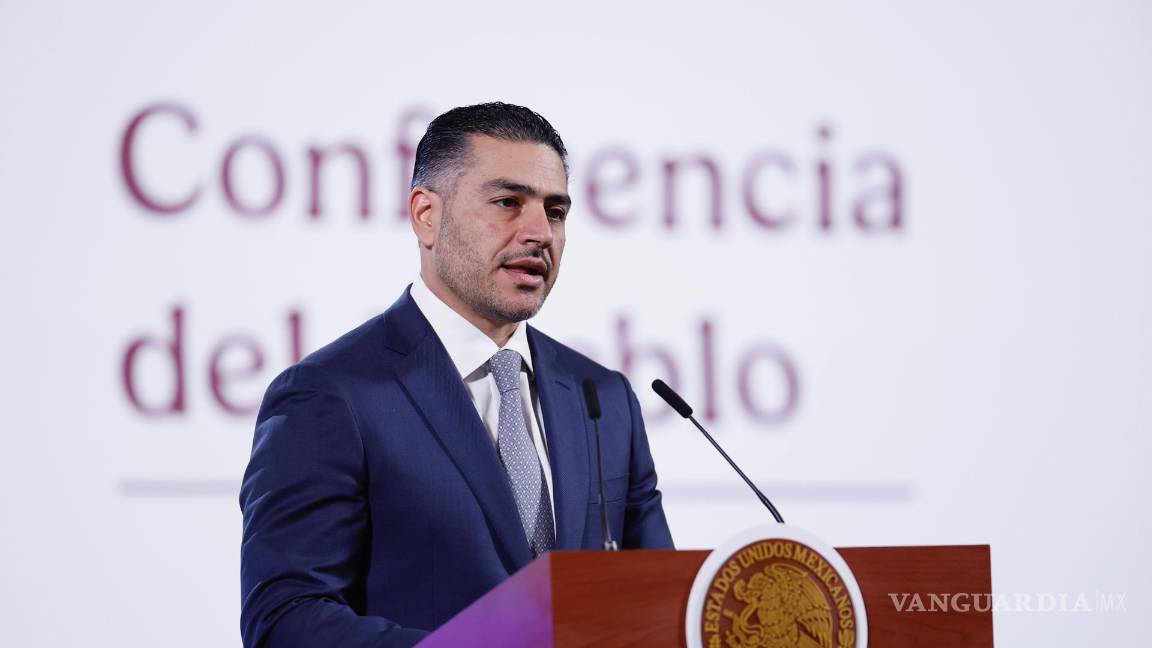 $!El titular de la Secretaría de Seguridad y Protección Ciudadana (SSPC), Omar García Harfuch, Ddurante la mañanera en Palacio Nacional de la Ciudad de México.