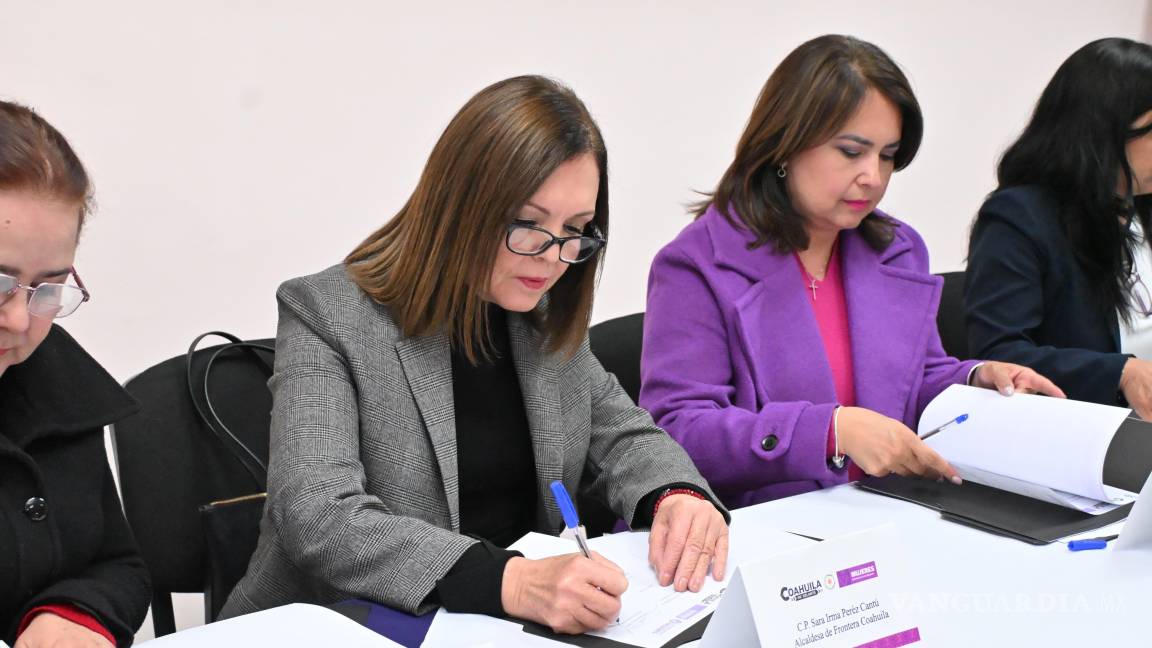 Firman convenio en Frontera para garantizar protección y empoderamiento de las mujeres