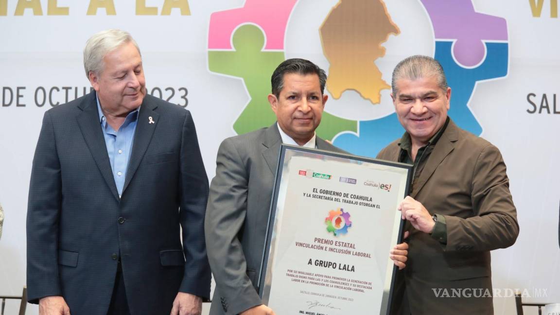 Gobierno de Coahuila reconoce a Grupo Lala por impulsar la inclusión laboral