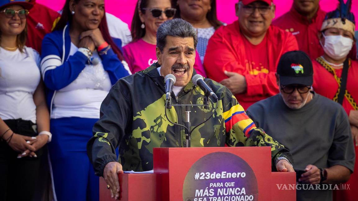 $!El presidente de Venezuela, Nicolás Maduro da un discurso en Caracas, Venezuela.
