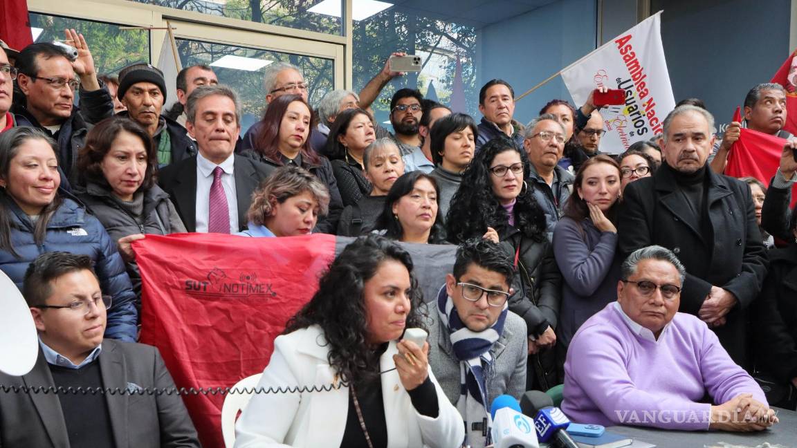 $!Los trabajadores de Notimex levantaron el paro luego de más de mil 400 días, esto a finales del año pasado.