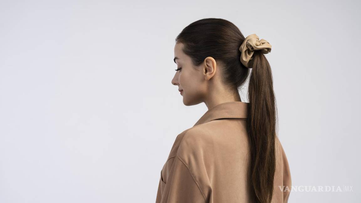 $!Coleta alta con lazo.