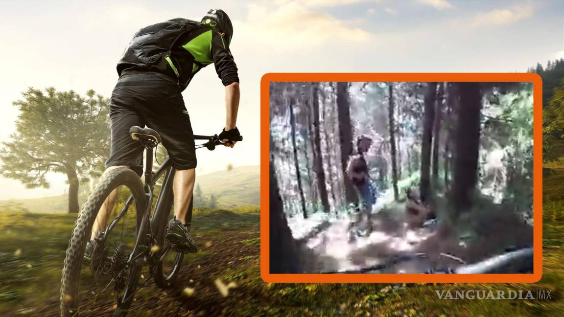 Los cachan haciendo el ‘delicioso’... ciclista interrumpe a un pareja en medio del bosque (video)