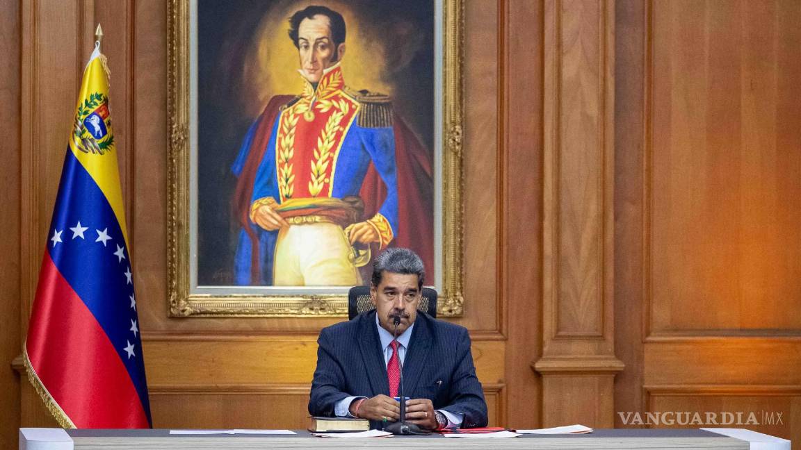 $!El presidente de Venezuela, Nicolás Maduro, durante una rueda de prensa en el Palacio de Miraflores en Caracas, Venezuela.
