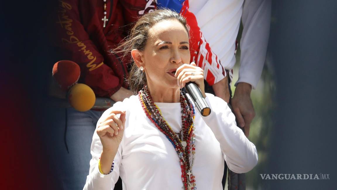 $!LA Líder opositora venezolana María Corina Machado en un acto en Caracas, Venezuela.