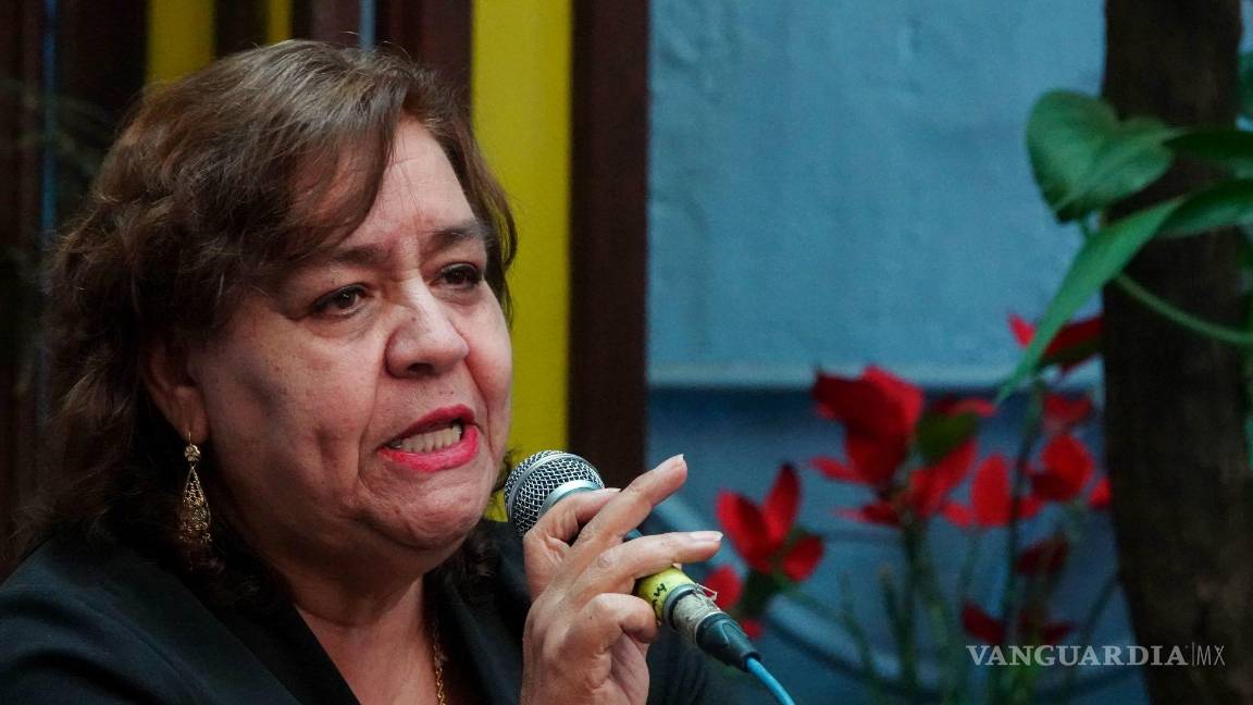 $!14/02/2024. Norma Andrade, madre de Lilia Alejandra, durante la conferencia de prensa para anunciar que el caso de su hija fue atraído por la CIDH.