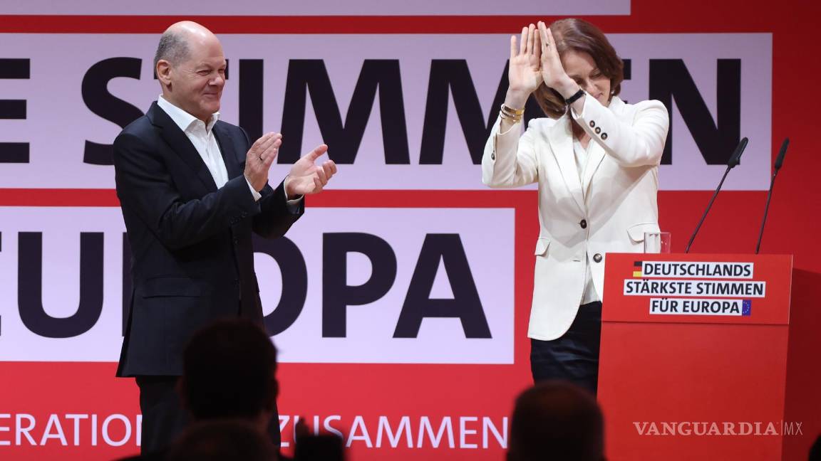 $!El canciller alemán Olaf Scholz (i) y la vicepresidenta del Parlamento Europeo y principal candidata para las elecciones europeas, Katarina Barley (d.) en Berlín.