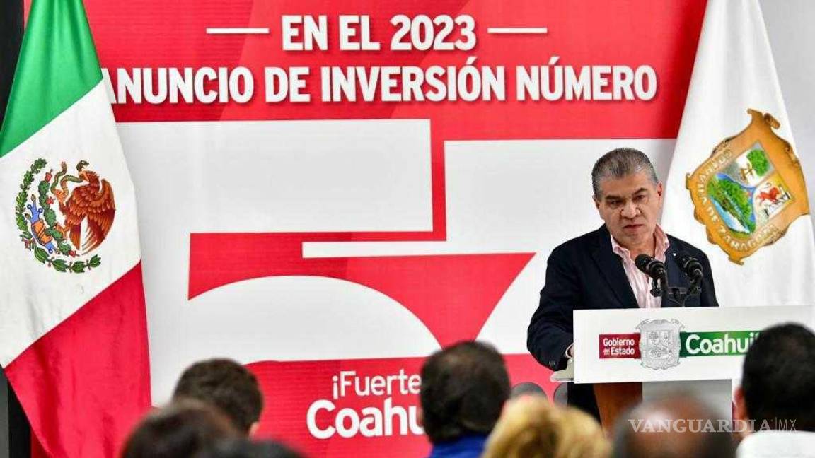 Yo son 57 las nuevas empresas que llegan a Coahuila en 2023; Riquelme anuncia una nueva para Torreón