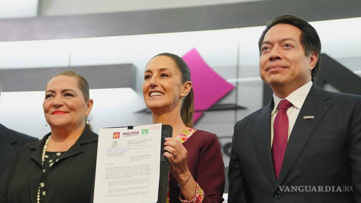 Claudia Sheinbaum se registra ante el INE como candidata a la Presidencia