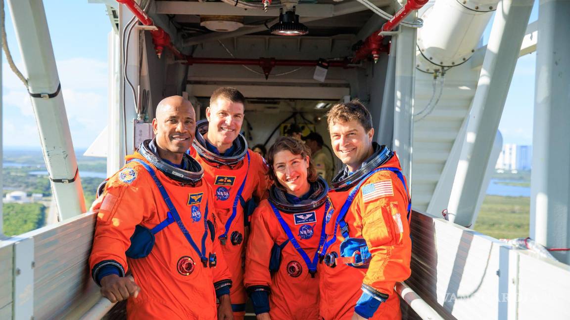 $!Los astronautas de la NASA Reid Wiseman, Victor Glover, Christina Hammock Koch y el astronauta de la CSA (Agencia Espacial Canadiense) Jeremy Hansen.