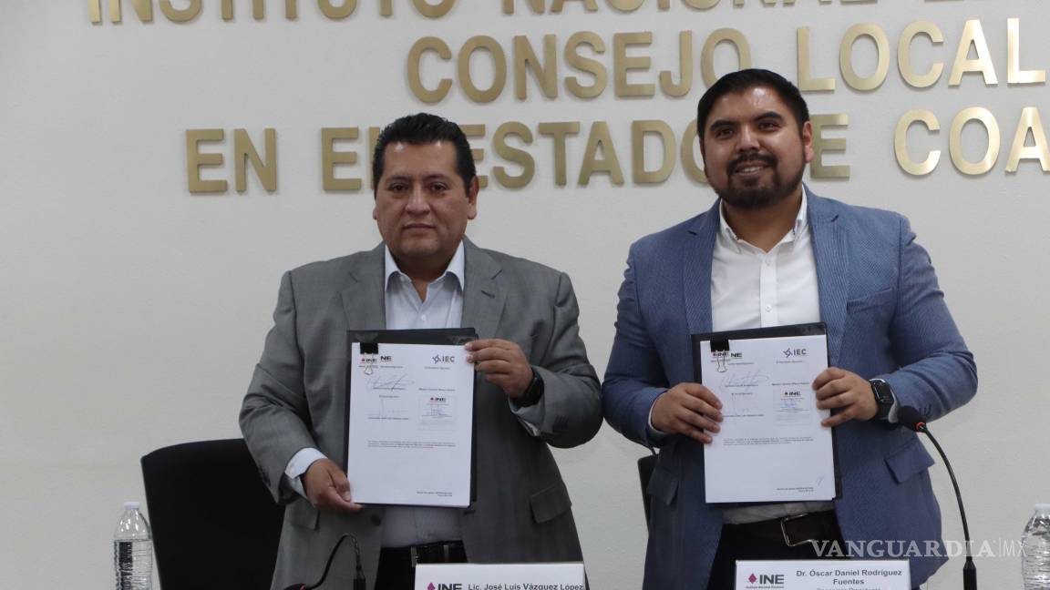 Firman convenio INE y IEC para desarrollo de proceso electoral judicial