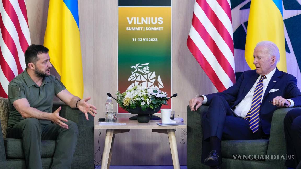 $!El presidente Joe Biden se reúne con el presidente de Ucrania, Volodímir Zelenski, al margen de la cumbre de la OTAN en Vilnius, Lituania.