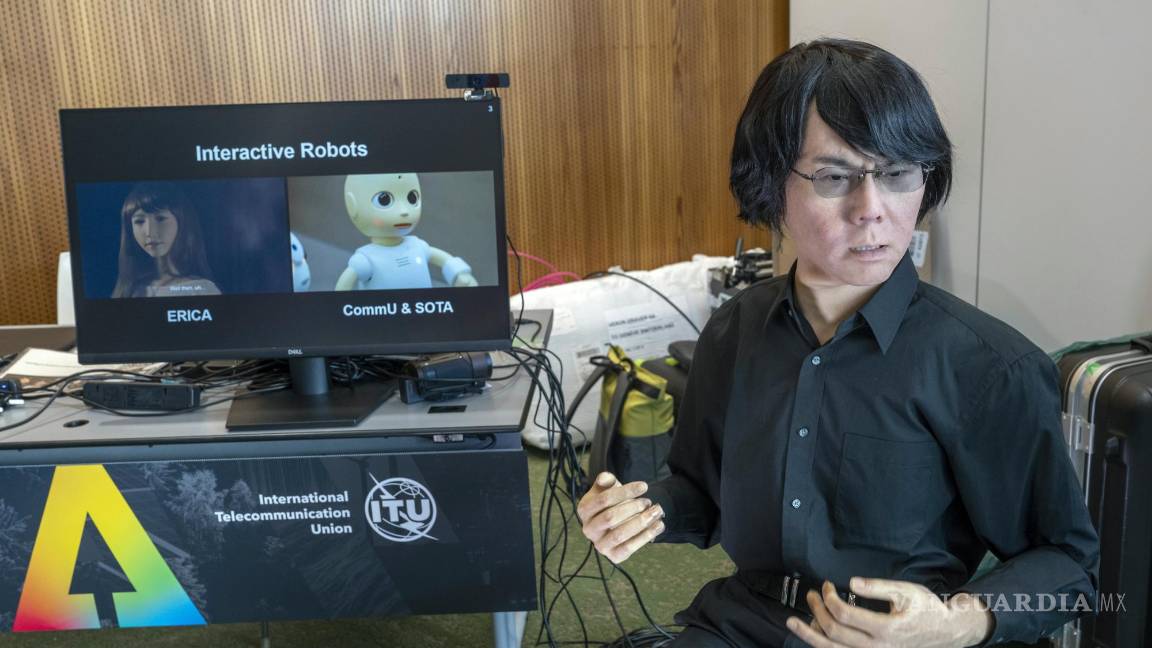 $!El robot humanoide Hiroshi 6 se muestra durante la Cumbre Mundial AI for Good de la UIT en Ginebra, Suiza.