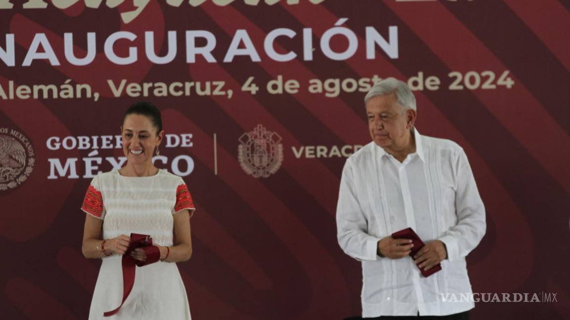 AMLO y Sheinbaum inauguran modernización de carretera Acayucan-La Ventosa