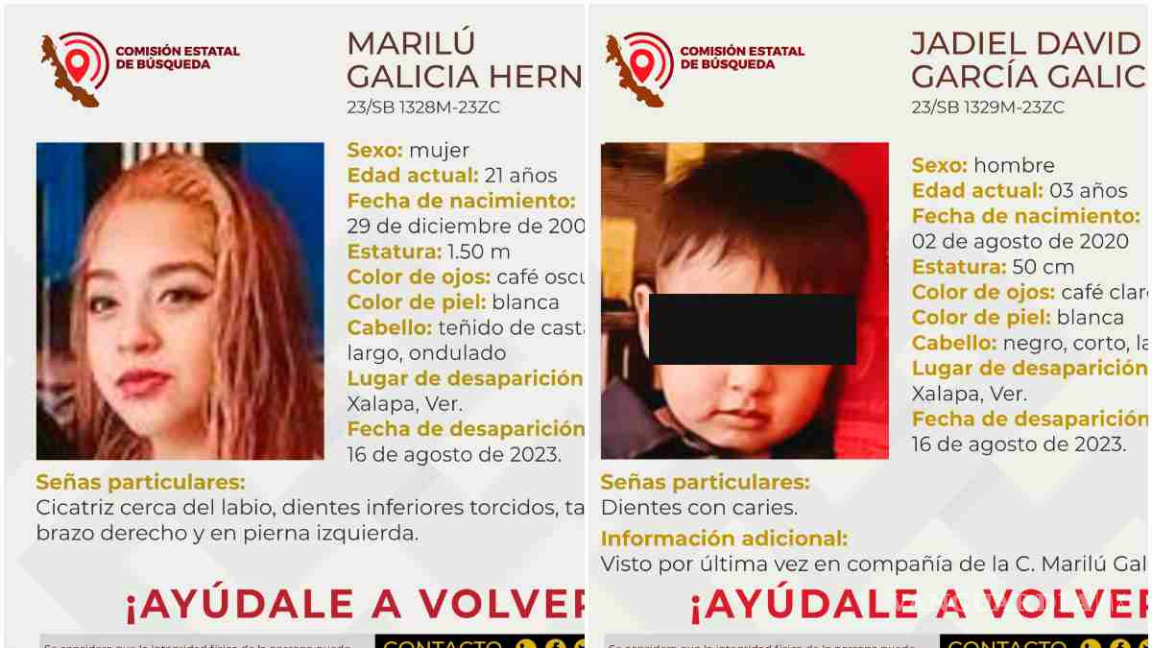 $!Marilú Galicia Hernández y su hijo Jadiel David García Galicia fueron reportados como desaparecidos desde el 16 de agosto