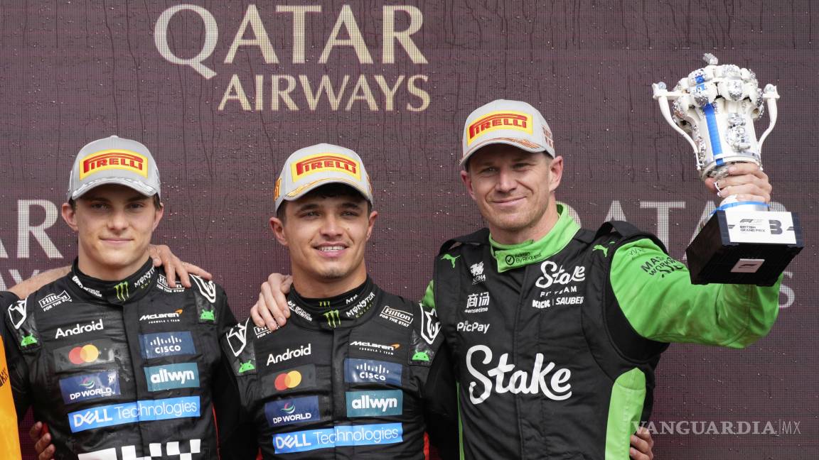 Hulkenberg logra su primer podio en F1 tras 239 largadas; Norris gana en casa en caótica carrera en Silverstone