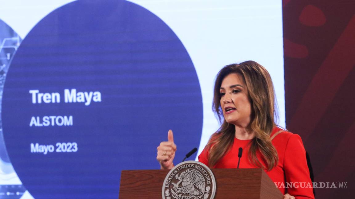 $!Maite Ramos Gómez, directora de Alstom México, habla sobre los avances del Tramo 4 del Tren Maya | Foto: Cuartoscuro