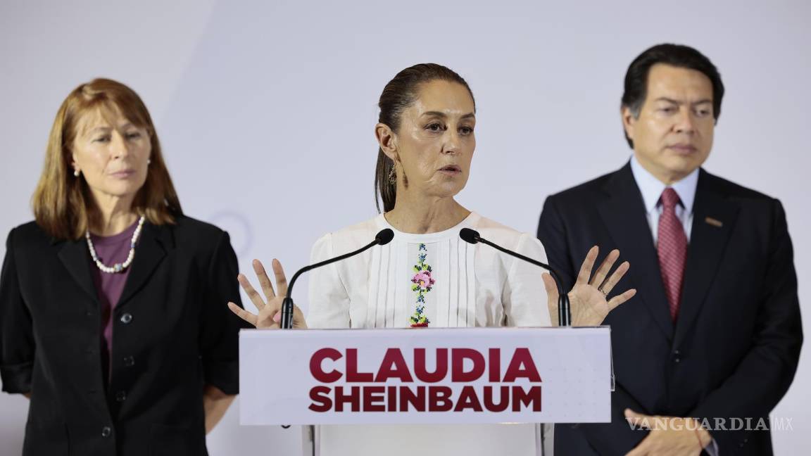 $!La candidata presidencial de la coalición Sigamos Haciendo Historia, Claudia Sheinbaum, en la presentación de su equipo de campaña en Ciudad de México.