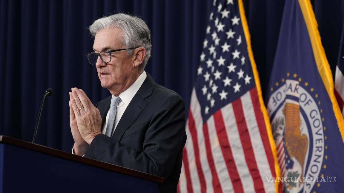 $!El presidente de la Reserva Federal, Jerome Powell, en una conferencia de prensa luego de una reunión del Comité Federal de Mercado Abierto en Washington.