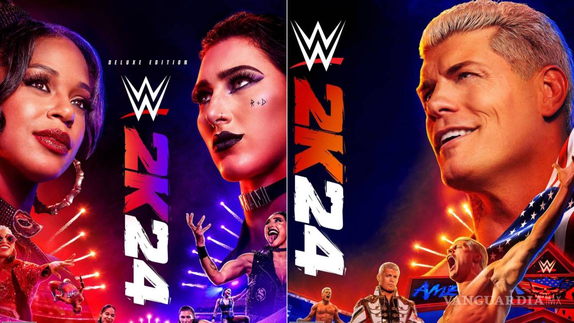 Rhea Ripley, Cody Rhodes y Bianca Belair debutan como la portada del WWE 2K24