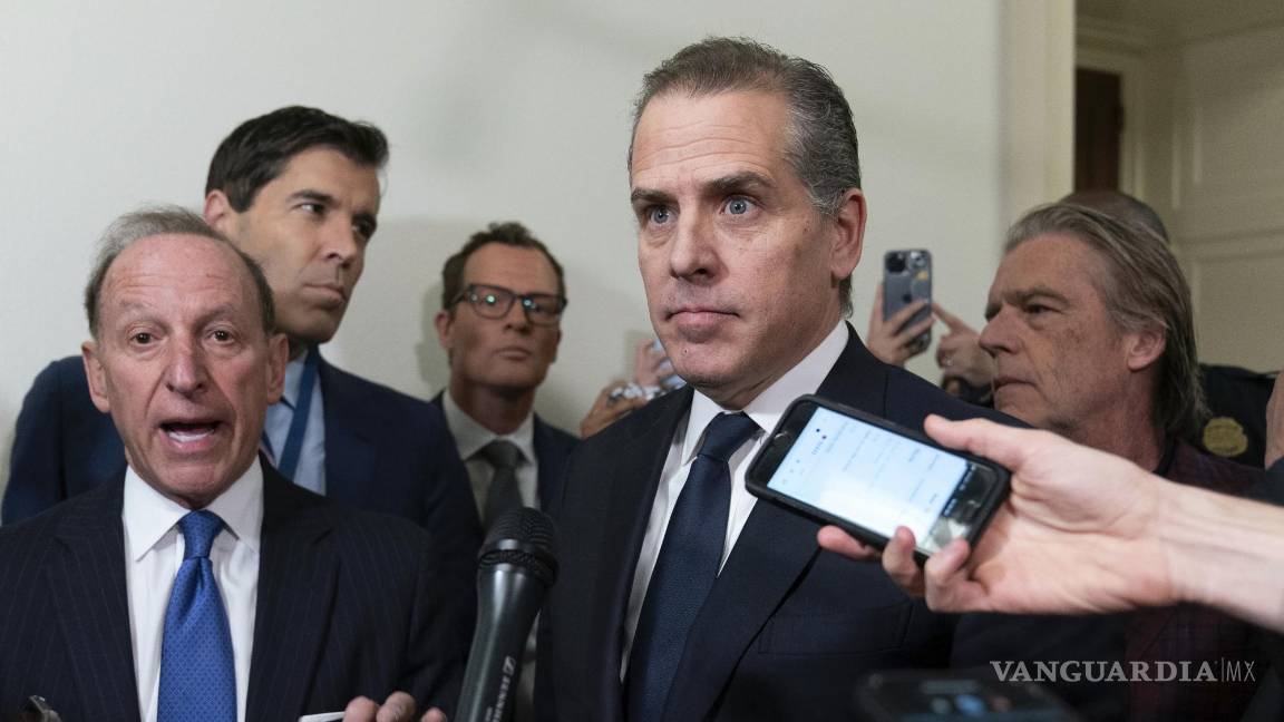 $!Hijo del presidente Biden, Hunter realizó el miércoles unas declaraciones en el Capitolio, en Washington.