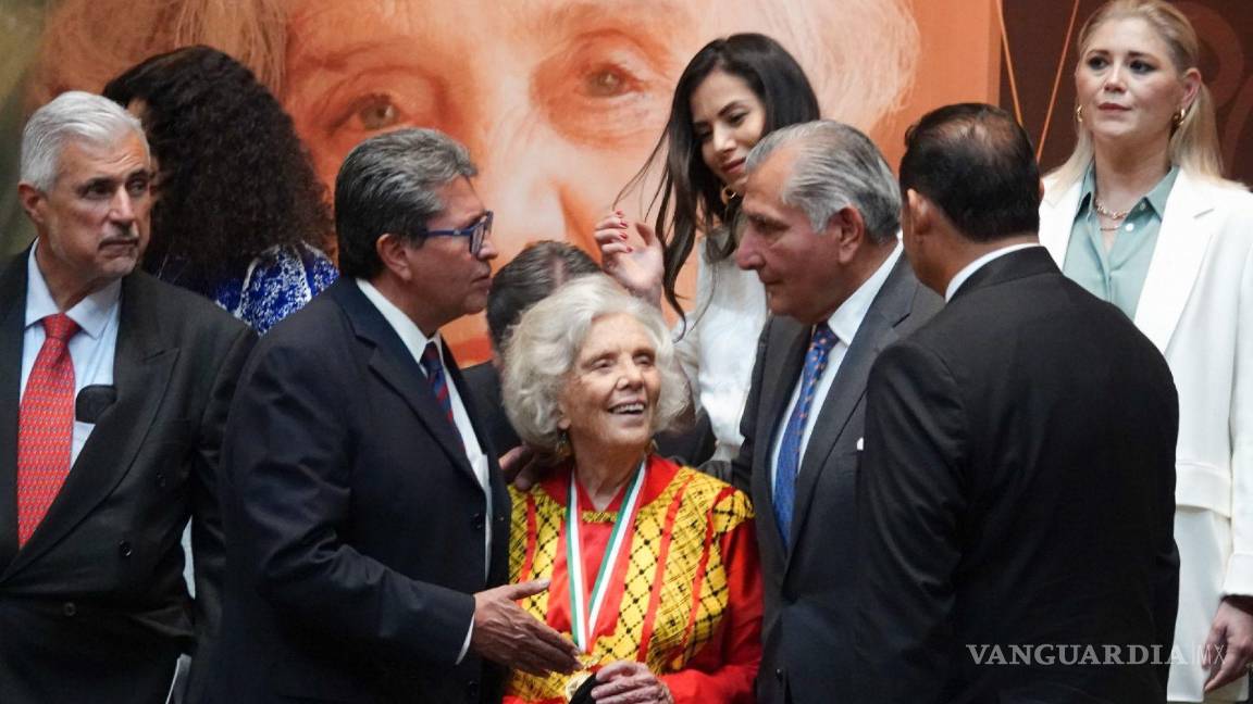 $!Recibe Elena Poniatowska la Medalla Belisario Domínguez en el Senado