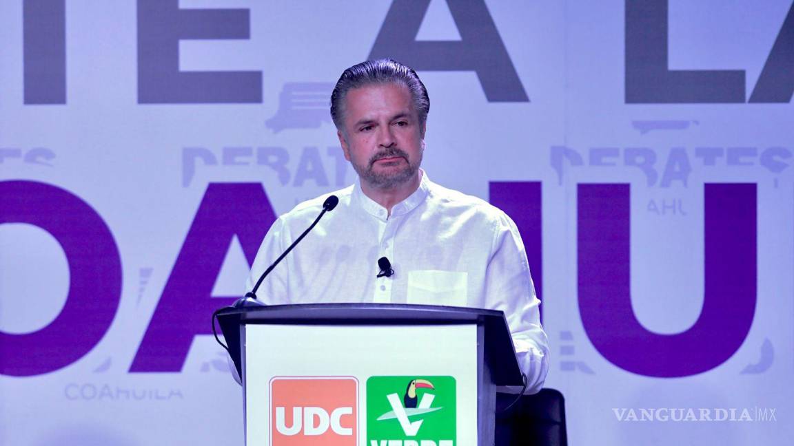 Debate Coahuila: ‘Mis 3 rivales me copiaron la quita de la deuda’, dice Lenin Pérez