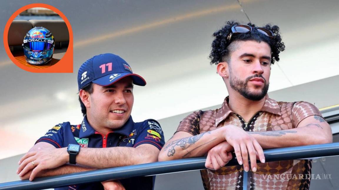 Junto a Bad Bunny, Checo Pérez revela el casco que utilizará en el GP de Mónaco