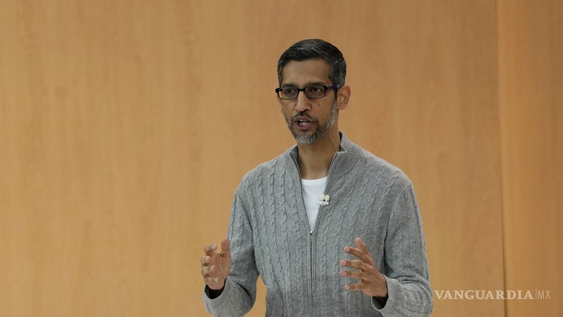$!El CEO de Alphabet, Sundar Pichai, habla en un evento de Google I/O en Mountain View, California.