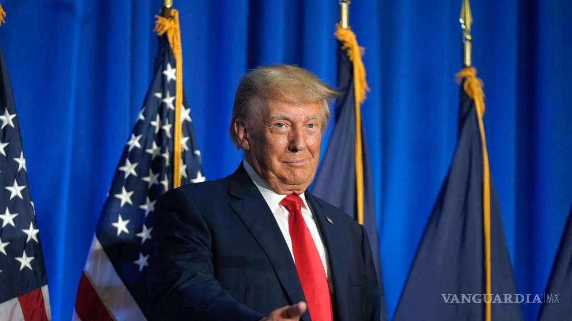 $!El expresidente Donald Trump asiste al Almuerzo Lila de la Federación de Mujeres Republicanas de New Hampshire.