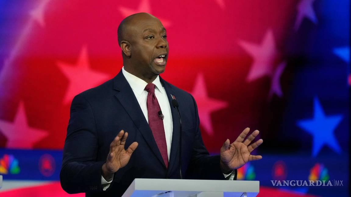 $!Tim Scott, senador por Carolina del Sur, de 58 años, era el único afroamericano de los aspirantes y su abandono, por sorpresa, se produjo anoche.