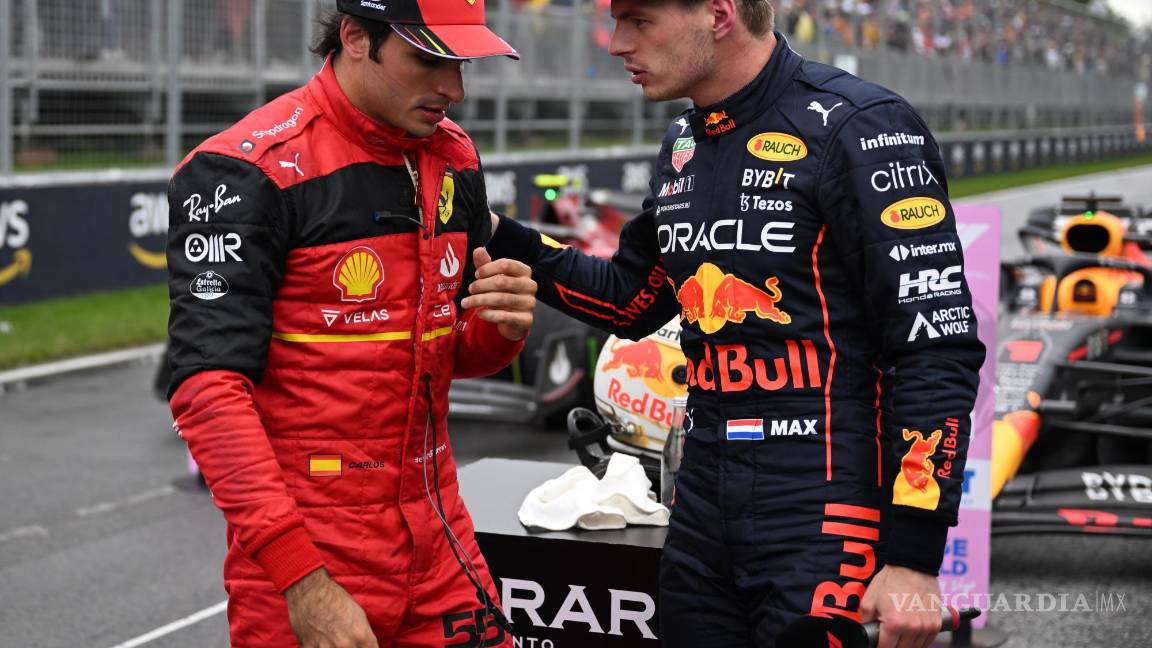 $!Max Verstappen (D) de Red Bull Racing y Carlos Sainz (I) de Ferrari durante la qualy.