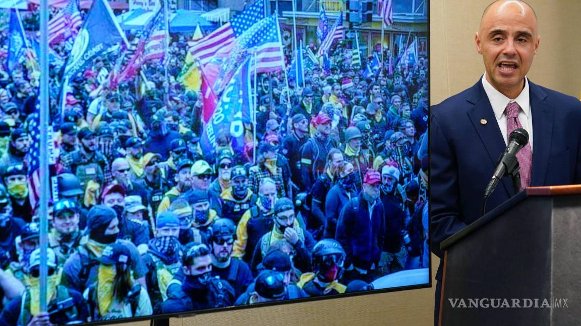 $!El fiscal federal para el Distrito de Columbia, Matthew Graves, durante una presentación antes del tercer aniversario del asalto al Capitolio en Washington.