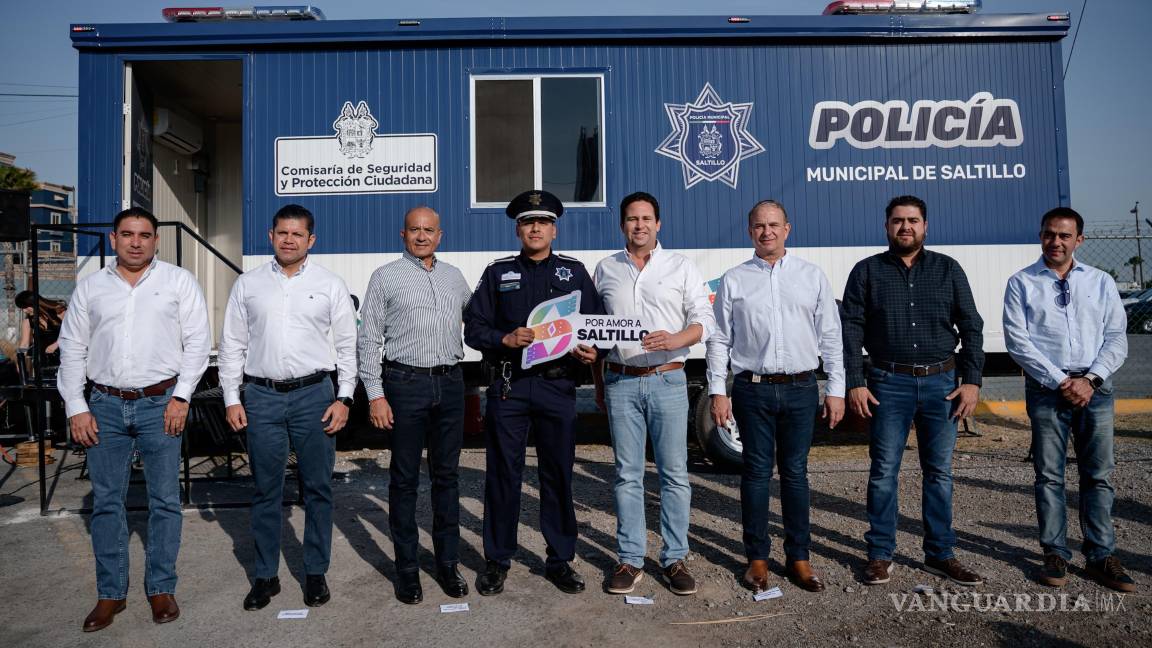 Saltillo entrega oficina móvil de seguridad en límites con Ramos Arizpe