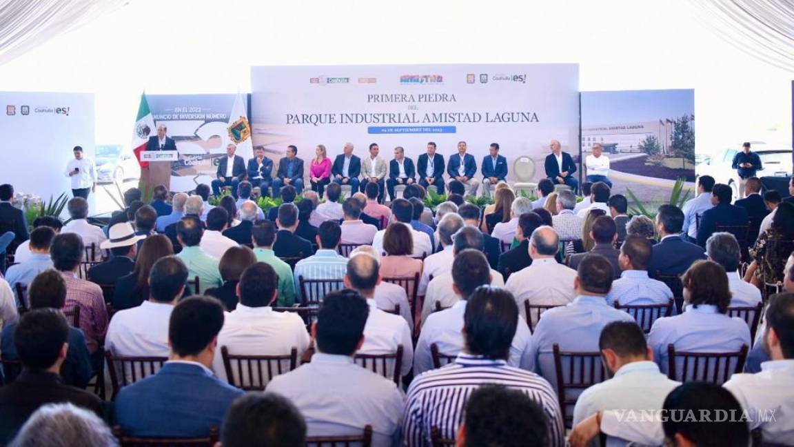 Coloca Miguel Riquelme primera piedra del parque industrial ‘Amistad Laguna’, en Matamoros
