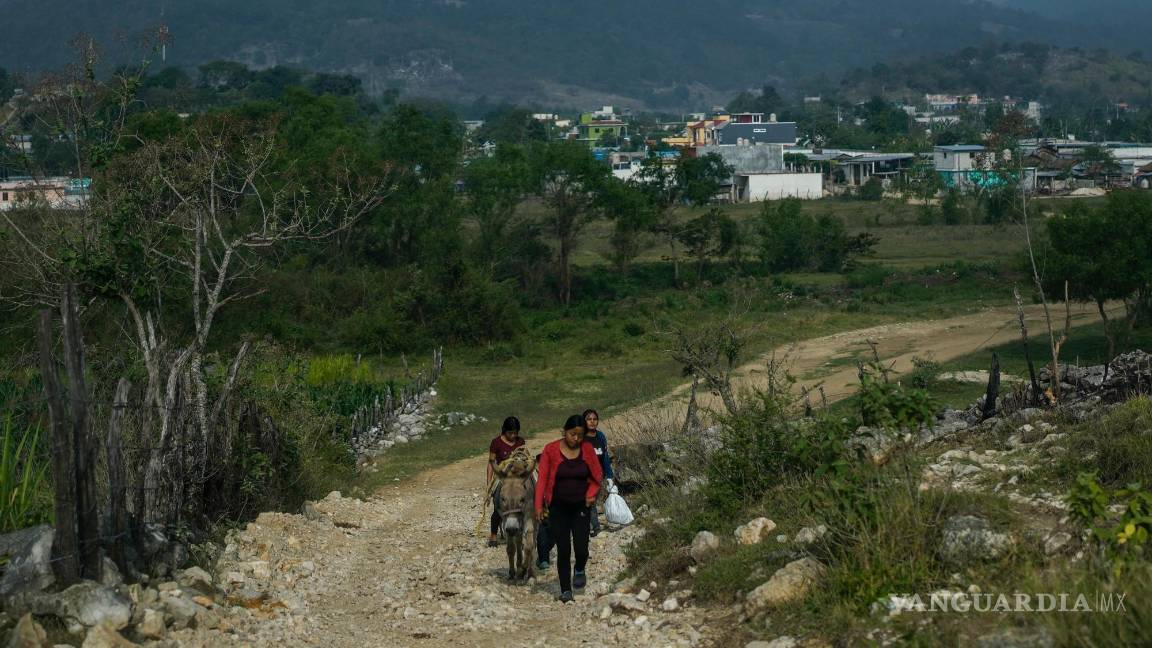 $!Mujeres jóvenes caminando en Plan de Ayala, un pueblo tojolabal en la localidad de Las Margaritas del estado de Chiapas, México.