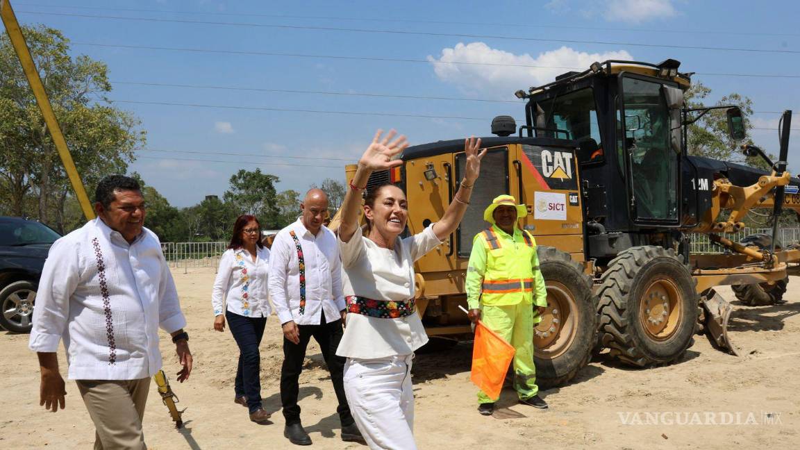 $!Elogia Sheinbaum a AMLO en Macuspana la cuna del expresidente; arranca obras en Tabasco