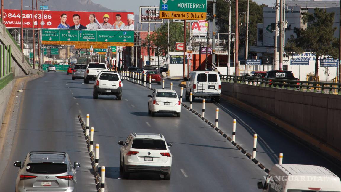 Continúan adecuaciones en principales vialidades en Saltillo